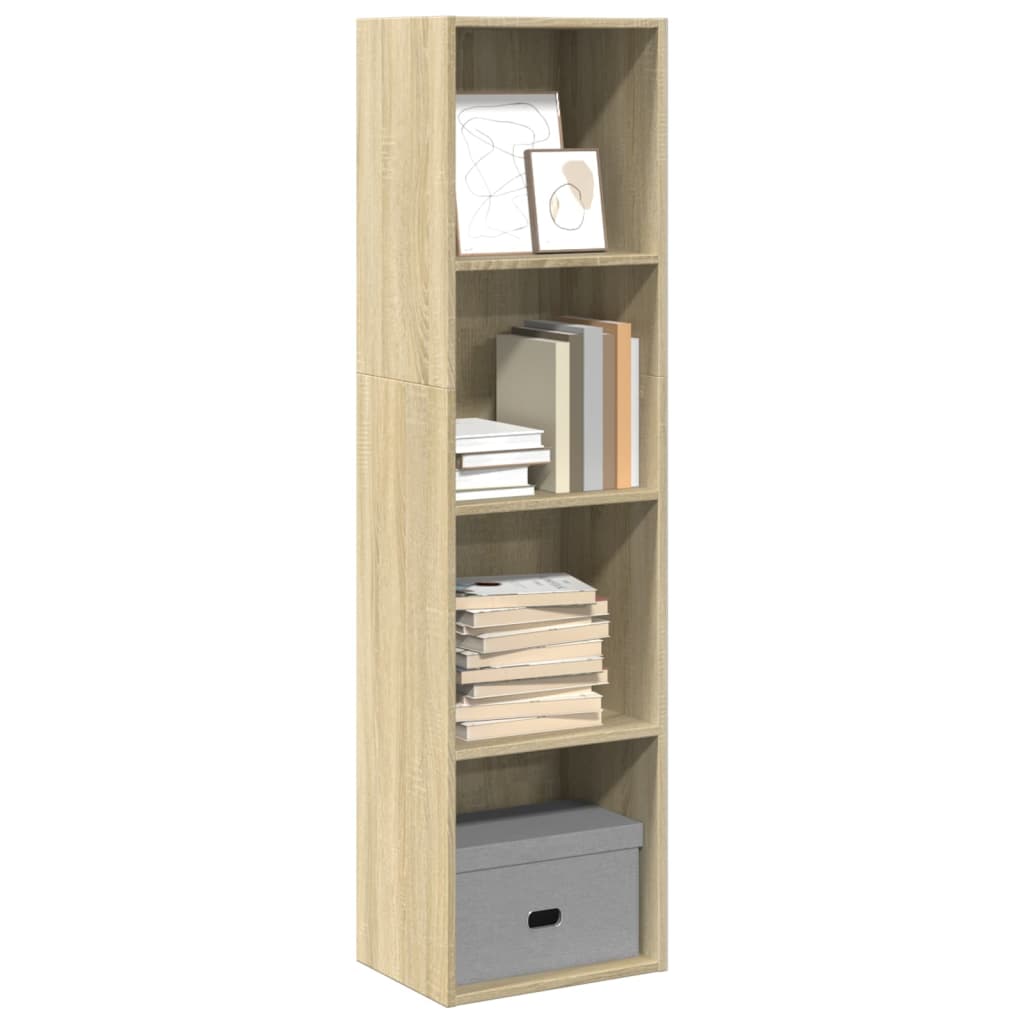 Boekenkast 60X30X Bewerkt Hout Kleurig Sonoma Eiken