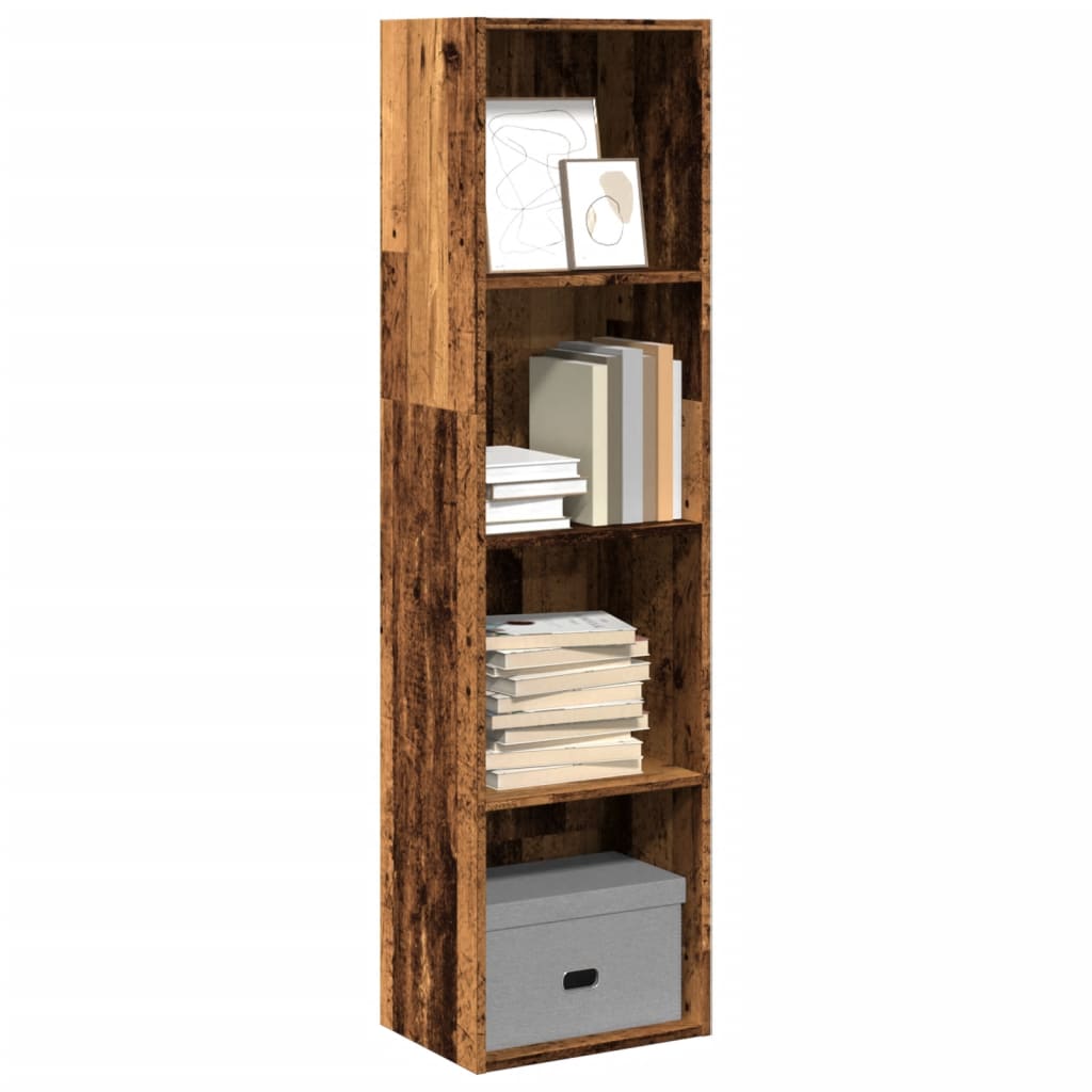 Boekenkast 80X30X Bewerkt Hout Kleurig Oud Hout