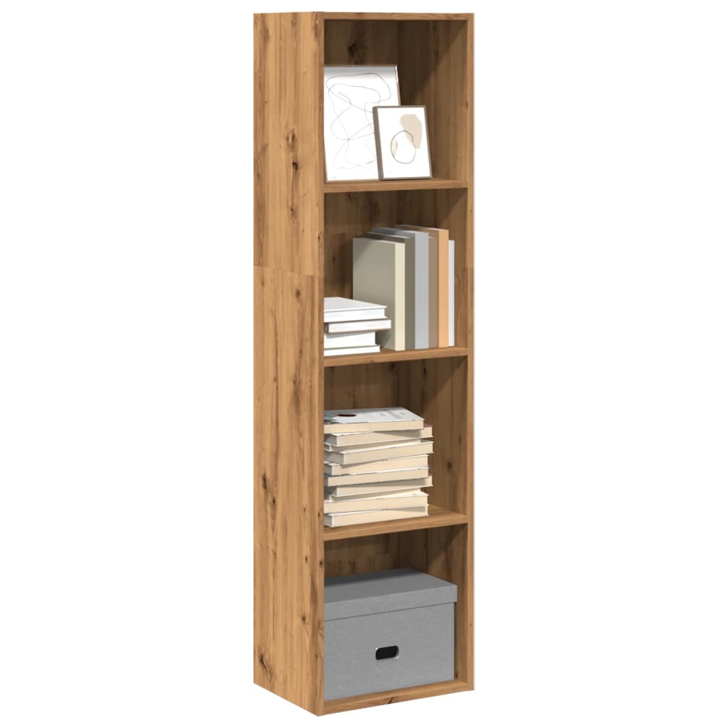 Boekenkast 80X30X Bewerkt Hout Artisanaal Eikenkleurig Artisian Oak