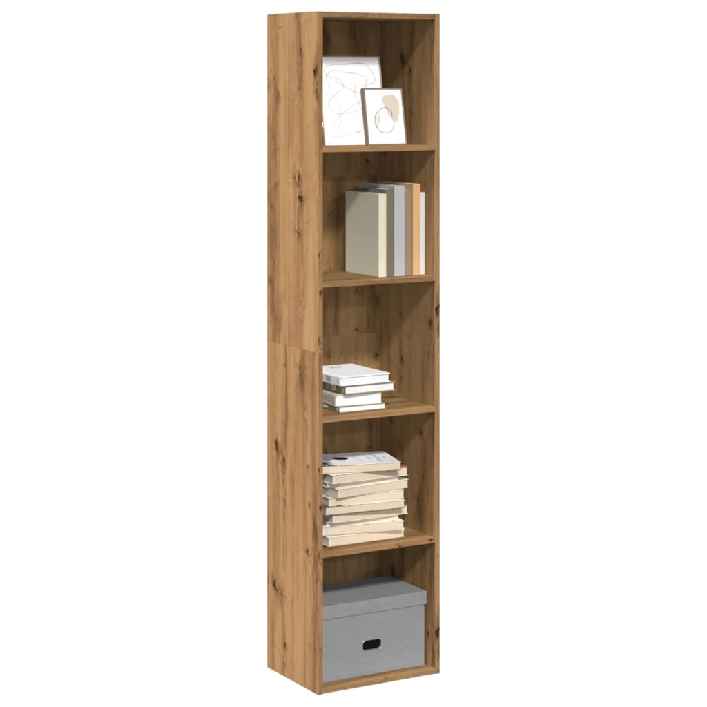 Boekenkast 80X30X Bewerkt Hout Artisanaal Eikenkleurig Artisian Oak