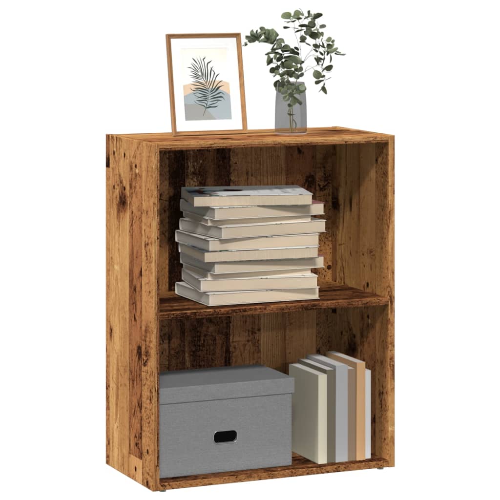 Boekenkast 80X30X Bewerkt Hout Kleurig Oud Hout