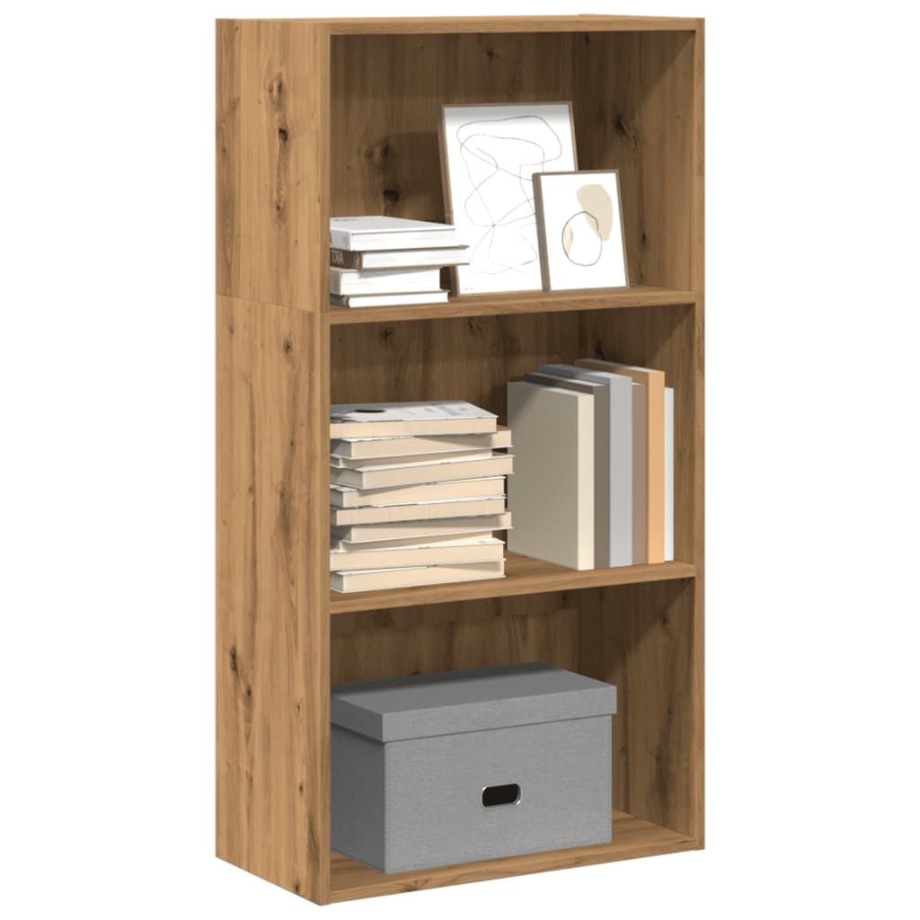 Boekenkast 80X30X Bewerkt Hout Artisanaal Eikenkleurig Artisian Oak