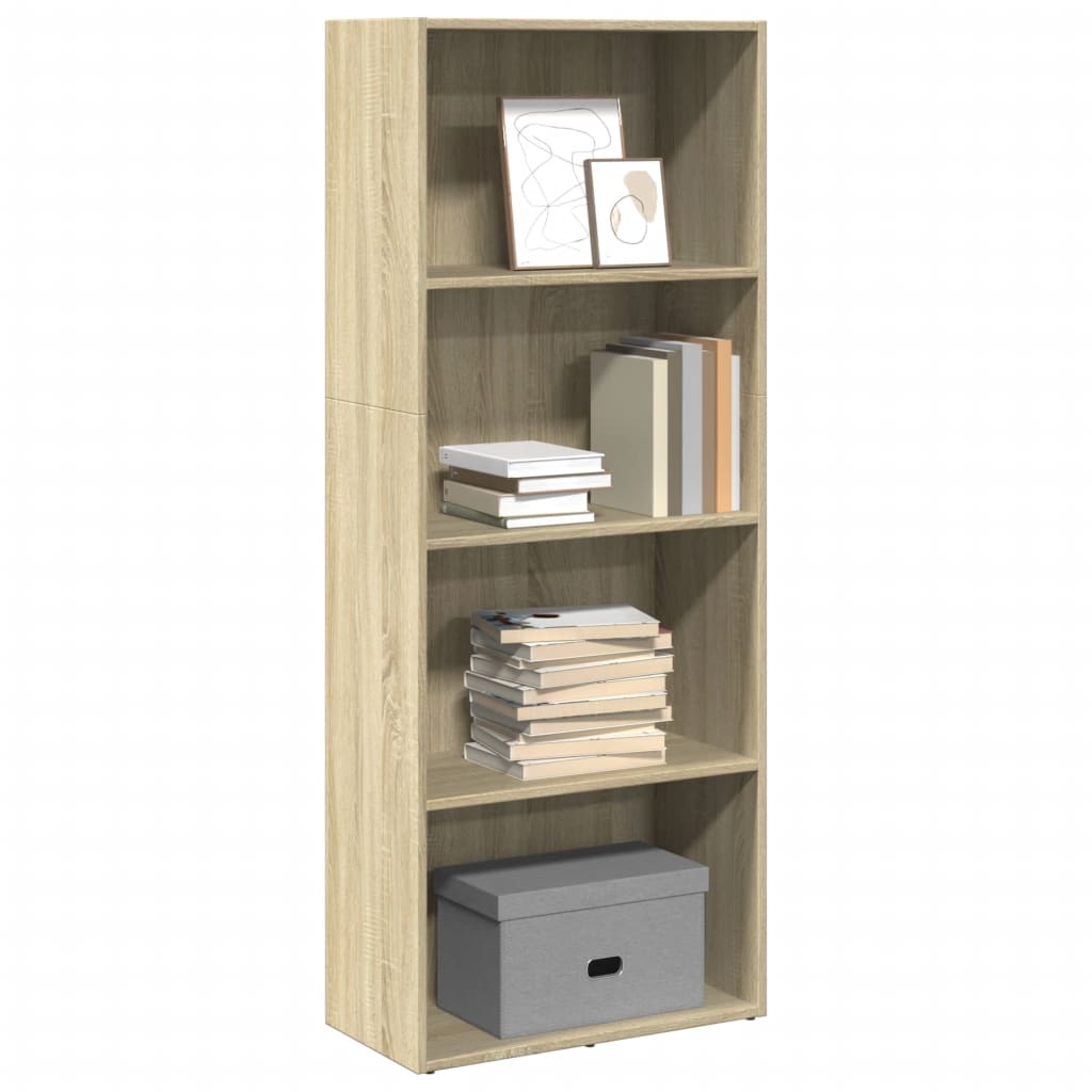 Boekenkast 60X30X Bewerkt Hout Kleurig Sonoma Eiken