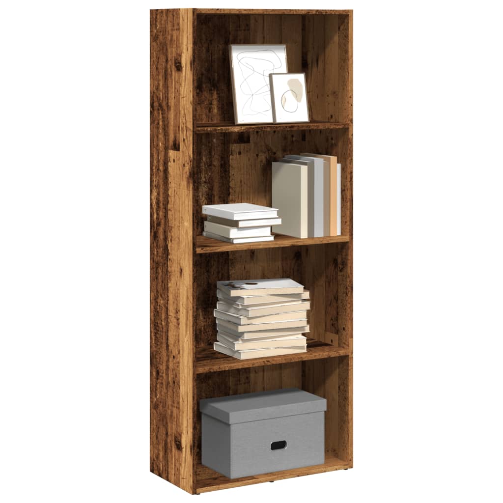 Boekenkast 80X30X Bewerkt Hout Kleurig Oud Hout