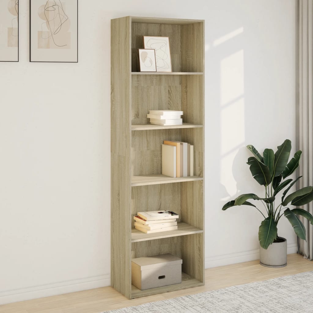 Boekenkast 60X30X Bewerkt Hout Kleurig Sonoma Eiken