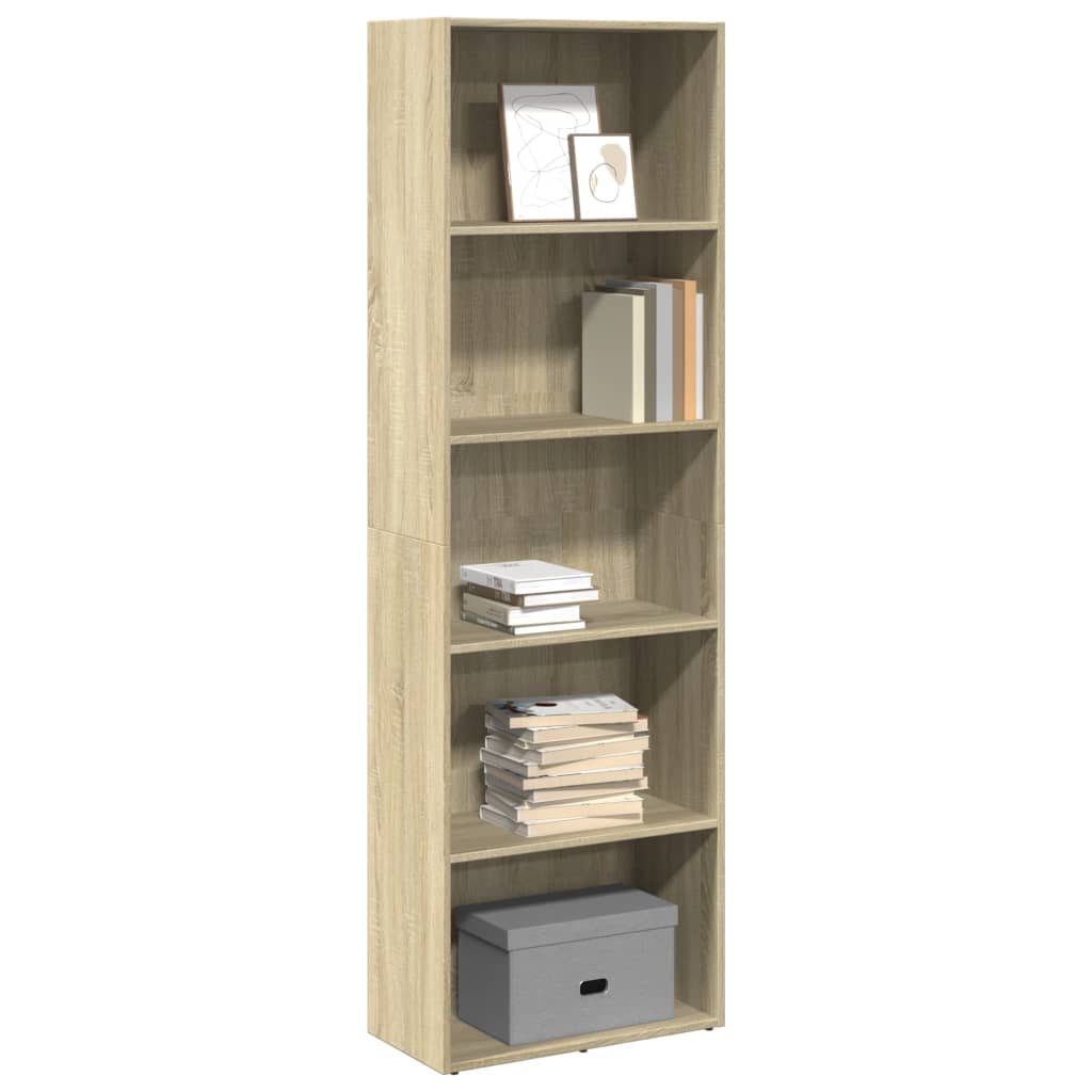 Boekenkast 60X30X Bewerkt Hout Kleurig Sonoma Eiken