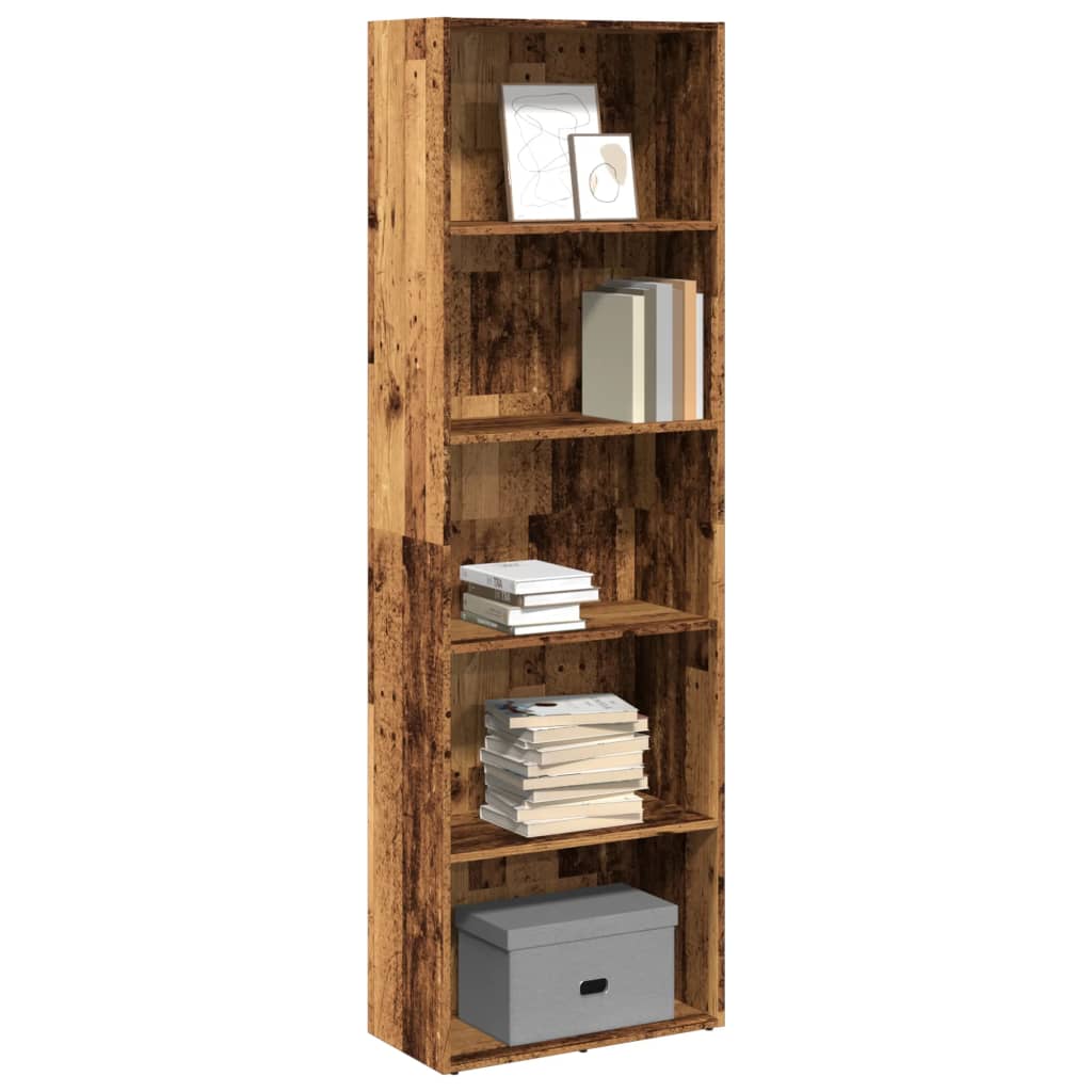 Boekenkast 80X30X Bewerkt Hout Kleurig Oud Hout