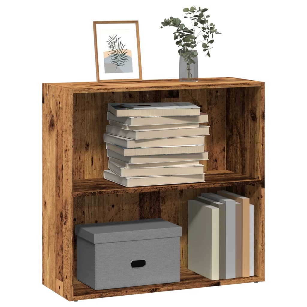 Boekenkast 80X30X Bewerkt Hout Kleurig Oud Hout