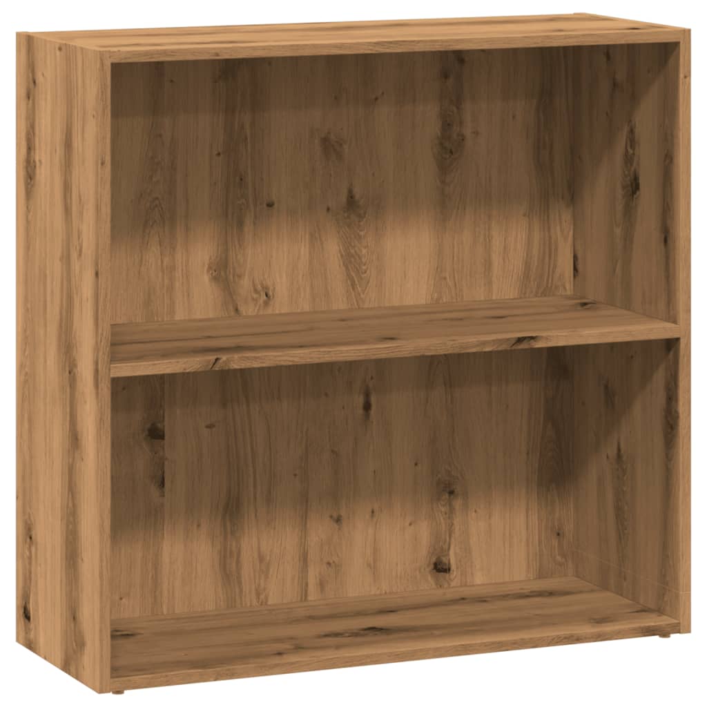 Boekenkast 80X30X Bewerkt Hout Artisanaal Eikenkleurig Artisian Oak