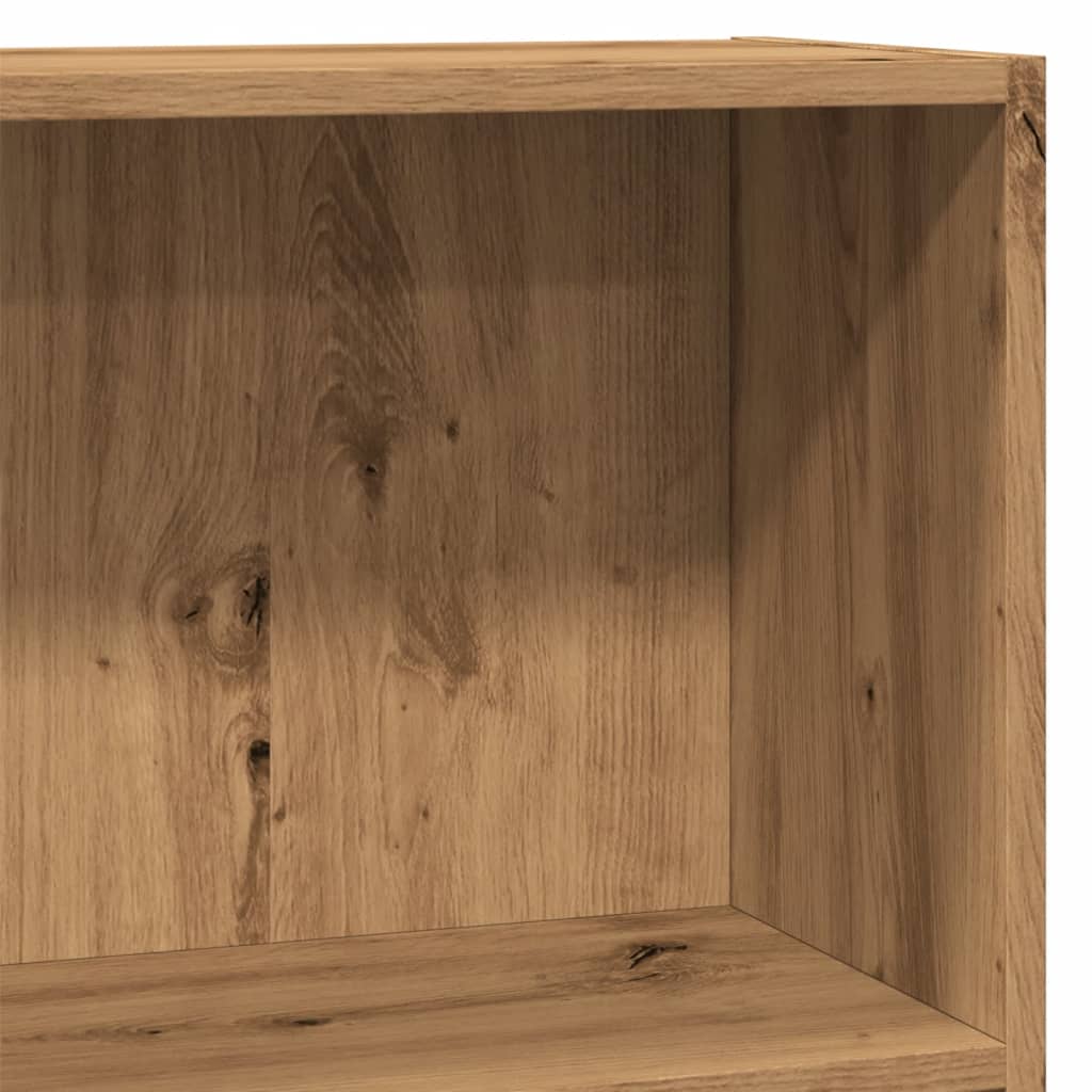 Boekenkast 80X30X Bewerkt Hout Artisanaal Eikenkleurig Artisian Oak