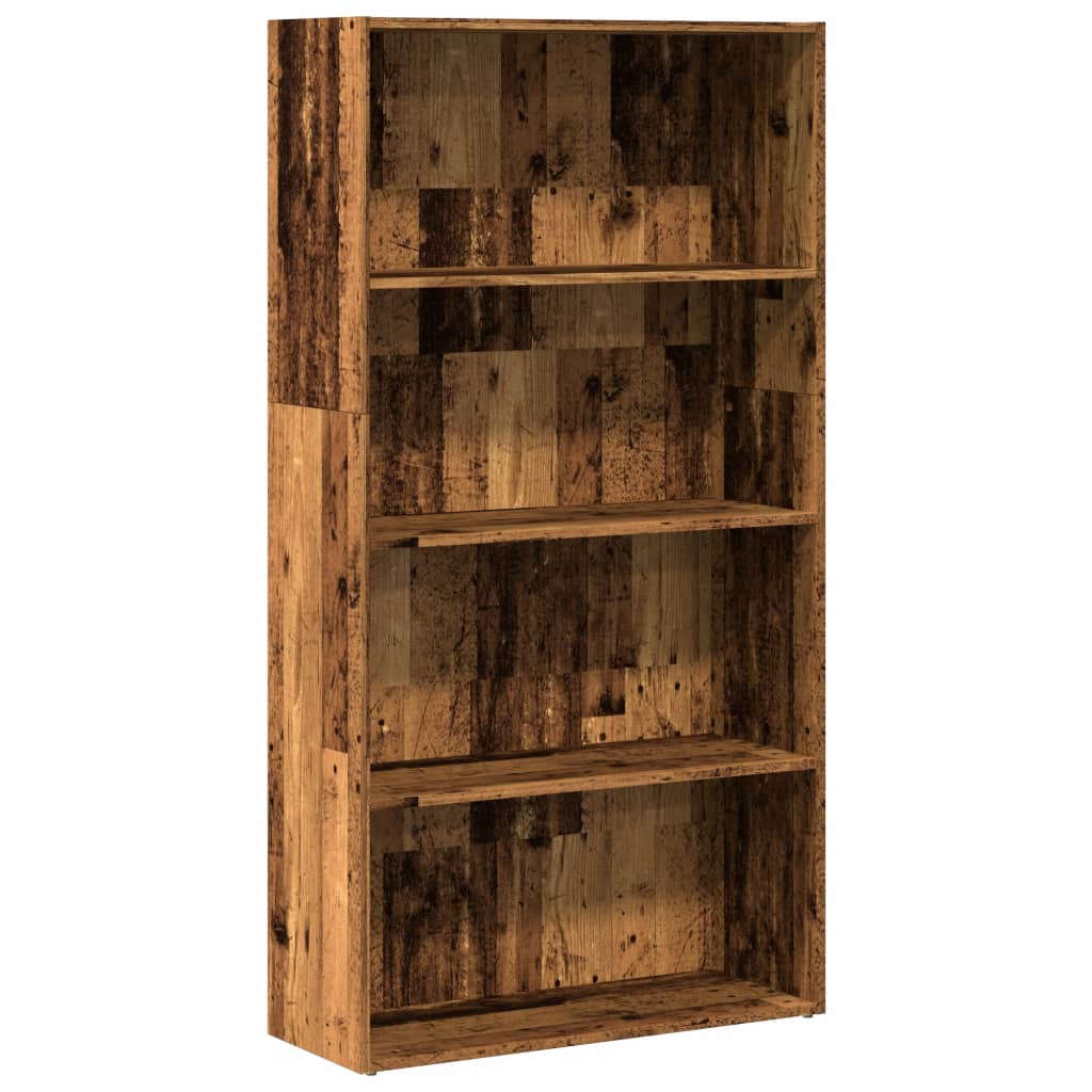 Boekenkast 80X30X Bewerkt Hout Kleurig Oud Hout