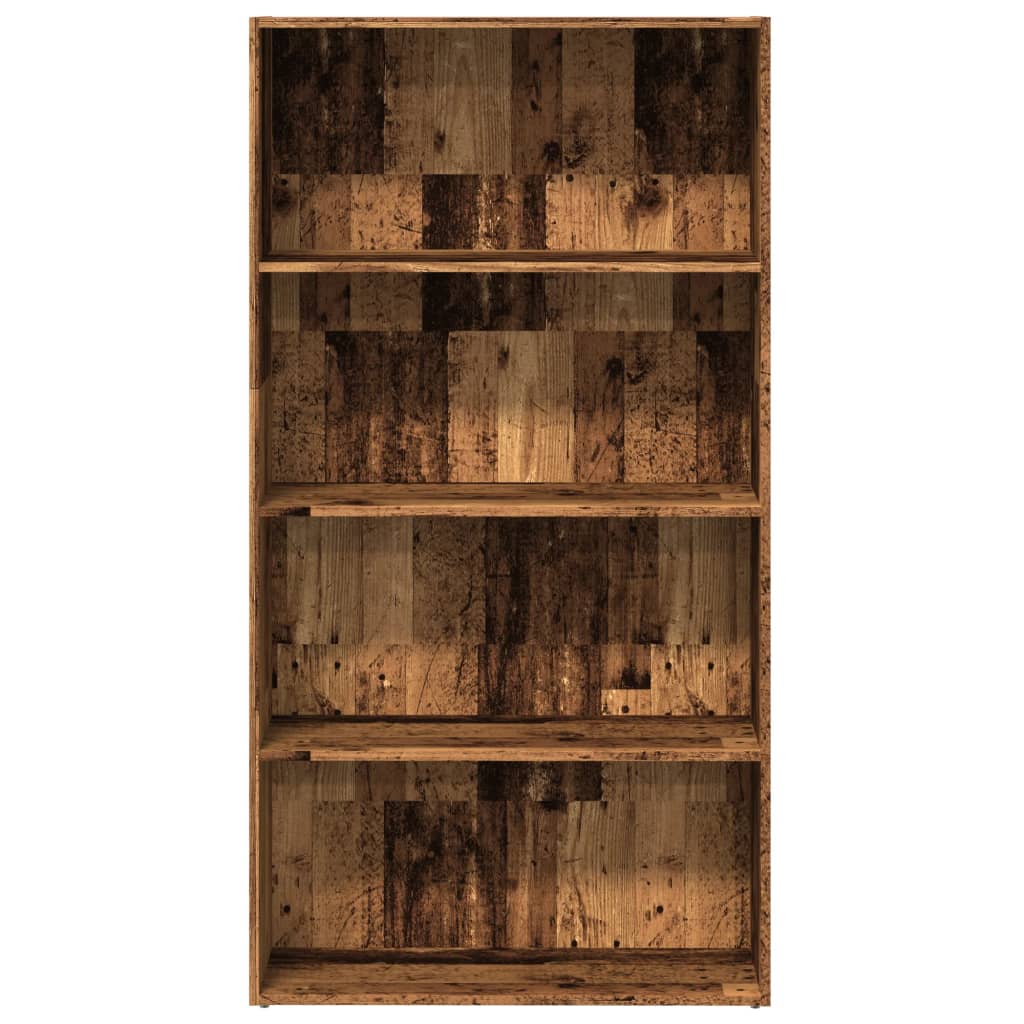 Boekenkast 80X30X Bewerkt Hout Kleurig Oud Hout