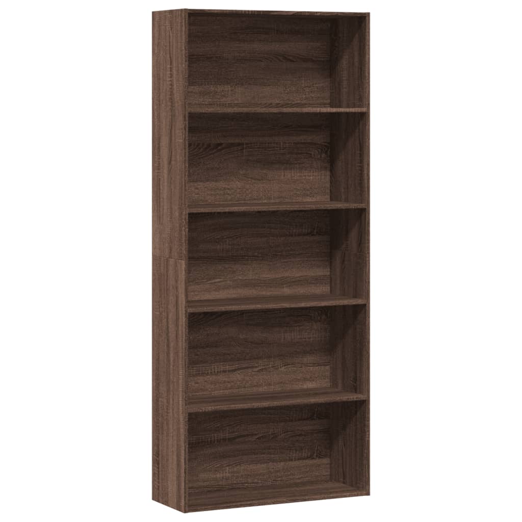 Boekenkast 80X30X Bewerkt Hout Ig Bruin Eikenkleur