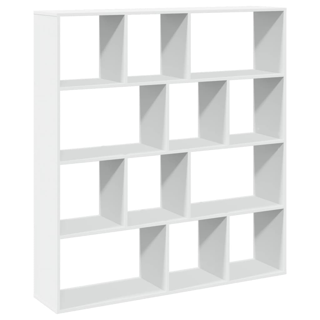 Boekenkast 132X29X141,5 Cm Bewerkt Hout Wit