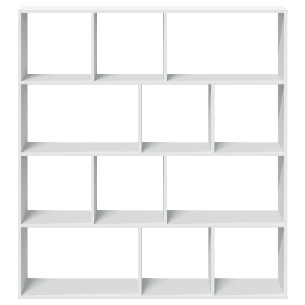 Boekenkast 132X29X141,5 Cm Bewerkt Hout Wit