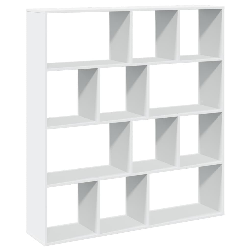 Boekenkast 132X29X141,5 Cm Bewerkt Hout Wit