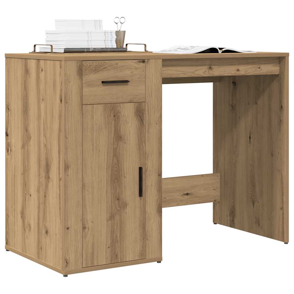 Bureau 100X49X75 Cm Bewerkt Hout Eikenkleurig