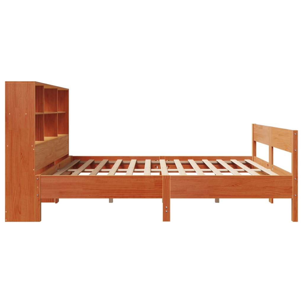 Bed Met Boekenkast Zonder Matras Grenenhout