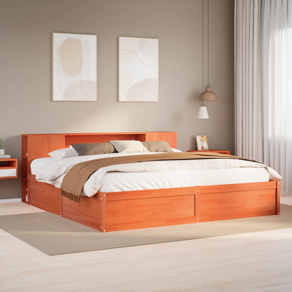 Bedframe Zonder Matras Massief Grenenhout